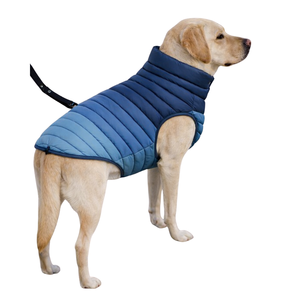 Veste d'hiver PuffShield bleue matelassée pour chien, manteau chaud et léger, gilet matelassé pour chiens de petite, moyenne et grande taille, temps froid - Product Image 3