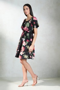 Vestido corto de algodón con bloque de mano indio, estilo romántico personalizado, transpirable, Para Boda de verano, ropa de luna de miel, regalo para niña dulce - Product Image 2