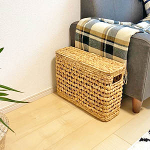 Storage <b>Basket</b> Water Hyacinth <b>Basket</b> Toilet Paper Box Storage <b>Basket</b> <b>with</b> <b>Lid</b> Storage Ready to Export From Vietnam - Product Image 6