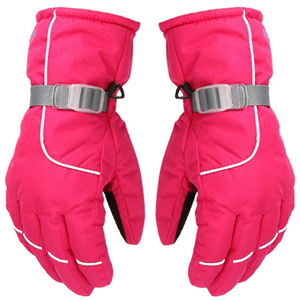 Anti-Skip Palm <b>Waterproof</b> Thermal Insulated Ski <b>Gloves</b> Outdoor Windproof Leather Drawstring Closure <b>Men's</b> High Quality Custom - Product Image 1