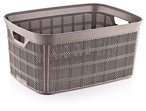 10L Multipurpose Storage <b>Basket</b> <b>with</b> <b>Handles</b> for Home Office Laundry and Kitchen Organization Durable <b>Plastic</b> Container Modern - Product Image 3