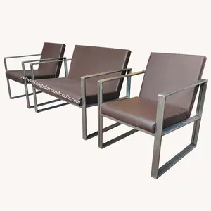 Fourniture d'usine meubles de Patio industriel cadre en fer métal éponge haute densité cour canapé de jardin combinaison canapé d'extérieur