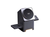 Station de Recharge Sans Fil 3-en-1 à Rotation Automatique pour Appareils Apple, Support Chargeur 10W pour iPhone 16-12, iWatch et AirPods