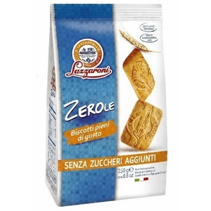 Galletas Crujientes Sin Azúcar Zerole Lazzaroni Bolsa de 250g (Paquete de 10) - Product Image 1