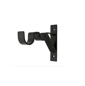 Supports de tringle à rideaux en métal double noir pour un design d'intérieur contemporain avec une finition lisse et une résistance durable - Product Image 1