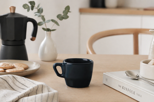 Durable <b>Set</b> of 6-pcs Stoneware Coffee Cups 7 cl (2.37 fl oz) Elegant & Minimalist Design Black Matte Finishing Eclipse Excelsa - Product Image 4