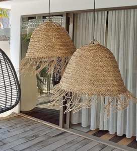 Vietnam Natural Seagrass <b>Table</b> <b>Lamp</b> for Bedroom Nightstand Rustic Handmade Lighting with Durable Wicker Craft Design - Product Image 4