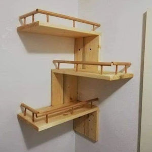 Étagères et support en bois fabriqués à la main de la meilleure qualité forme personnalisée pour la décoration murale de la maison technique polie décoration murale suspendue - Product Image 1