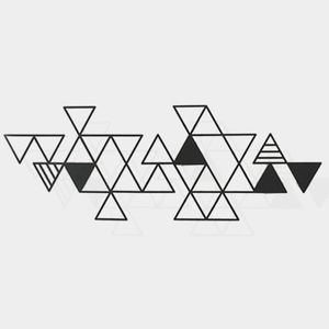 Feuilles de palmier, Art mural, TEXTURE métallique, décoration murale noire, Arts pour la maison, l'hôtel, le bureau, le salon, la chambre à coucher - Product Image 2