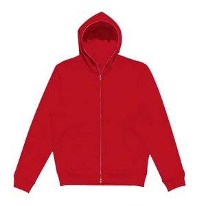 Venta al por mayor a granel personalizado de cara completa Zip Hoodie de gran tamaño Vintage lavado en blanco de algodón de rizo francés Impresión digital bordada - Product Image 4