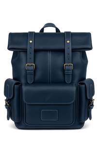 Mochila de Cuero Marrón Premium con Bolsillos Delanteros y Laterales para Uso Diario y al Aire Libre - Product Image 2