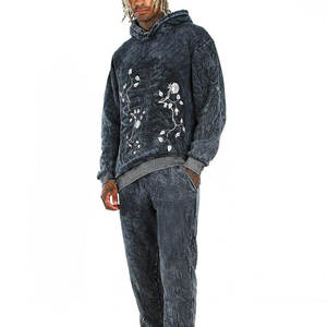 Jogging Wear Men Acid Wash Chándal Conjuntos Top Trending Products Ligero y transpirable Pullover Chándales - Product Image 3