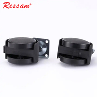 Roulette de meuble universelle Ressam 50mm 2 pouces roulettes jumelles pivotantes roulettes de meuble de chaise de bureau en plastique