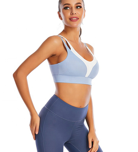Vente en gros personnalisé Nouveau modèle Spandex de yoga Haut court à séchage rapide à la mode Active Plus Size High Impact Gather Sexy Women Sports Bras à vendre - Product Image 3