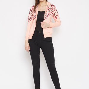 Sudadera con capucha y cremallera de moda para mujer, informal, ligera, y bolsillos con cremallera frontal, sudaderas para mujer - Product Image 6