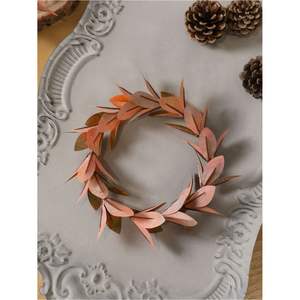 Rustic Metal Flower <b>Wreath</b> Wall HangingDecor Handmade Iron Floral Garland Wall Sculpture Professional Wholesale Custom HomeDecor - Product Image 3