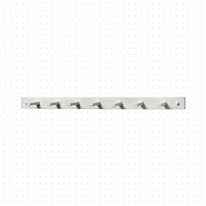Modern Minimalist White Wooden <b>Coat</b> Rack with 7 Peg <b>Hooks</b> Scandinavian Style Entryway <b>Wall</b> Mounted <b>Hook</b> Rail <b>for</b> a Festive Home - Product Image 5