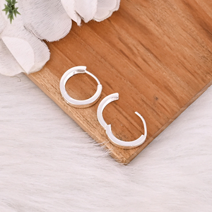 Pendientes de Aro Sólidos Minimalistas de Plata de Ley 925 de 20 mm Personalizados para Mujer, Regalo de Boda Perfecto, Buena Calidad, Moda - Product Image 4