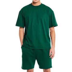 Wholesale Summer High Street Breathable Plus Size Men's Two Piece Shorts <b>Sets</b> with Custom Logo Printing - Product Image 1