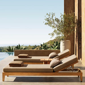 Modern Hotel <b>Sunbed</b> Lounger Teak Swimming Pool Set Villa Outdoor Poolside Lounger Chair Luxury Resort Beach Sun Lounger - Product Image 1