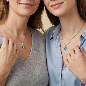 Jeulia Custom Classic Heart <b>Necklace</b> Set in <b>Sterling</b> <b>Silver</b> with Zircon Crystal <b>Pearl</b> - Product Image 3