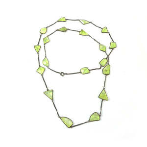 สร้อยคอยาวแบบหลายชั้นเพอริโดต์ทำจากสร้อยคอเงิน925ยาวแบบเป็นชั้นในราคาที่สมเหตุสมผล - Product Image 1