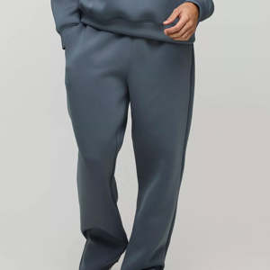 Ensemble de survêtement en molleton de polyester surdimensionné pour hommes, automne, tissu doux, écologique, anti-froissement, logo personnalisé, jogging haut de gamme - Product Image 6