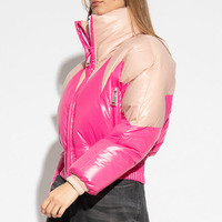 Chaqueta Bomber de Invierno Personalizable al por Mayor, de Manga Larga, Transpirable, Rellena de Poliéster, con Capucha, Tejida, 3D, para Mujer