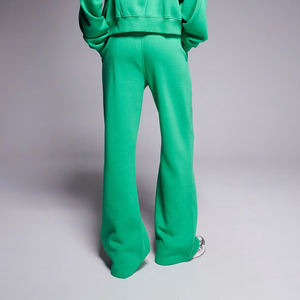 OEM/ODM 100% Cotton <b>Fleece</b> 300 GSM Lightweight Flared Sweatpants Custom Printed Logo Hip Hop Style <b>Joggers</b> For <b>Women</b> - Product Image 6