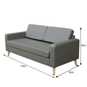 Sofá Seccional Moderno Tradicional de 2 Plazas en Verde Oliva Oscuro, Tapizado en Cuero Sintético con Patas de Plástico para Muebles de Sala de Estar - Product Image 5