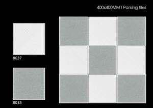 Dalles antidérapantes pour allée 40x40cm 400x400mm, revêtement de sol en céramique mate pour parking extérieur et garage - Product Image 1