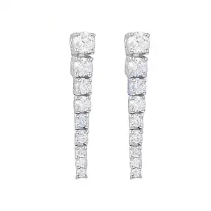 Boucles d'oreilles pendantes en diamant étincelant pour femme, cadeau élégant - Product Image 2