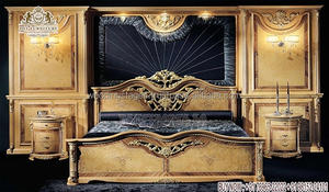 Meubles de chambre à coucher de grande taille sculptés à la main Ensemble de meubles de chambre à coucher sculptés à la main impérial Ensemble de lit et de chambre à coucher - Product Image 5