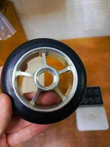 100*24mm Skis à roulettes Roues de patin à noyau en aluminium 2 # Vitesse rapide 3 # Skis à roulettes en caoutchouc Nude 100MM <span class=keywords><strong>Roue</strong></span> de <span class=keywords><strong>ski</strong></span> à roulettes - Product Image 6