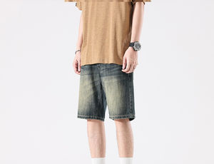 Prix ajustable Short en jean pour homme anti-rides qualité supérieure respirant léger Short en jean pour homme entièrement personnalisé - Product Image 5