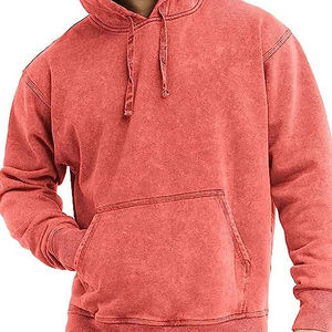 Sweat à capuche vintage en coton biologique de haute qualité pour l'hiver 2025, lavage à l'acide, effet délavé, broderie, impression de logo personnalisée, respirant - Product Image 2