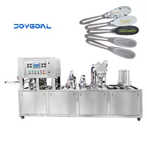 Manufacture automatic 7-15 gram honey spoon filling sealing machine spoon honey with foil lid packing machine