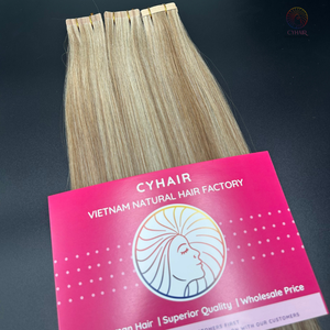 ผมต่อแบบตรงของคนบริสุทธิ์เวียดนามยาว18นิ้ว45ซม. สไตล์ลอนลึกผสม2สีเทปต่อผม - Product Image 3
