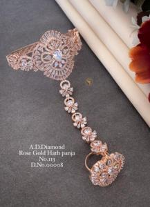 เครื่องประดับเลียนแบบ hath panja เพชรสีโรสโกลด์แฟนซี - Product Image 4
