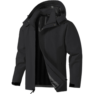 Nouveau design de veste softshell légère et personnalisée, doublée en polaire, avec poche sur les manches du sweat à capuche, vente en gros - Product Image 6