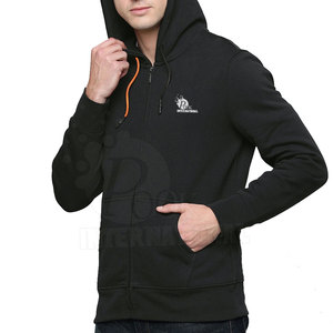 Solid Color Men Hoodies <b>Blank</b> Hoodies For Men Full Zipper Sustainable Men Hoodies In Wholesale - Product Image 2