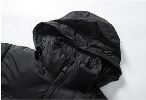 High Quality Coated Unisex Winter Puffer Jackets Custom Design Hooded <b>Waterproof</b> Breathable Plus Size Front Logo Casual - Product Image 4