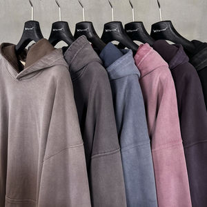 Sudadera con Capucha de Algodón Peinado para Hombre, Diseño OEM Novedoso, Lavado Ácido, Peso Pesado, Color Sólido, Estilo Urbano, 465 Gsm, Efecto Desgastado - Product Image 3