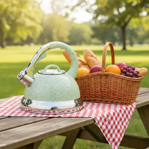 European 2.5L Hotel Water <strong>Kettle</strong> Customized Sound Modern Flat Bottomed Coffee <strong>Kettle</strong> Natural Color Metal Handle Horn - Product Image 6