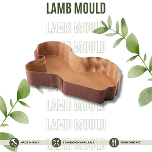 Made in Italy Customizable Lamb-Shaped Baking Molds Pure Cellulose <b>Nonstick</b> Microwave and Oven Safe - Product Image 2