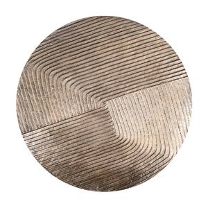 Juego de mesa auxiliar de aluminio y hierro de alta calidad de 2 piezas con tapa redonda Diseño único para muebles de sala de estar y dormitorio - Product Image 2