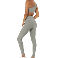 Conjunto de Yoga Profesional para Mujer 2024, Cintura Media, Ecológico, Elástico en Cuatro Direcciones, Ligero, Ropa de Yoga para Gimnasio, Venta al Por Mayor