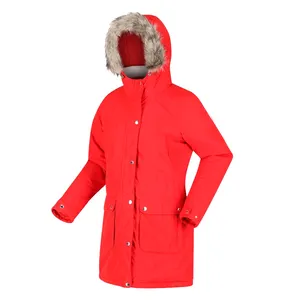 Winter Mittellange Kapuze Woll vlies gefüttert Leichte Outwear Wear Stilvolle Parka Jacke Verwendung für Frauen