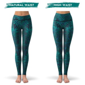 Leggings de Alta Calidad para Mujer, Conjunto de Yoga Transpirable de Punto, Spandex y Nailon, Logotipo Frontal, Cintura Elástica, Secado Rápido, Impresión por Sublimación - Product Image 4