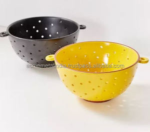 กระชอนสแตนเลสเคลือบทองแดงสำหรับล้างและเก็บผักผลไม้ รูแบบสั่งทำได้ อุปกรณ์ครัวสำหรับใช้ในชีวิตประจำวัน - Product Image 4